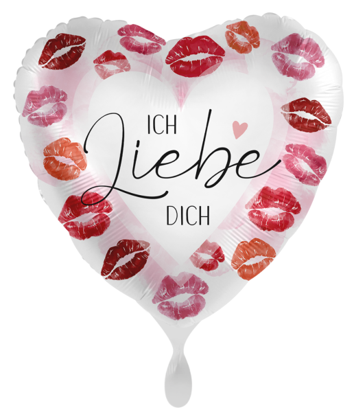 Folienballon - Ich liebe dich, Küsse - ø 43cm
